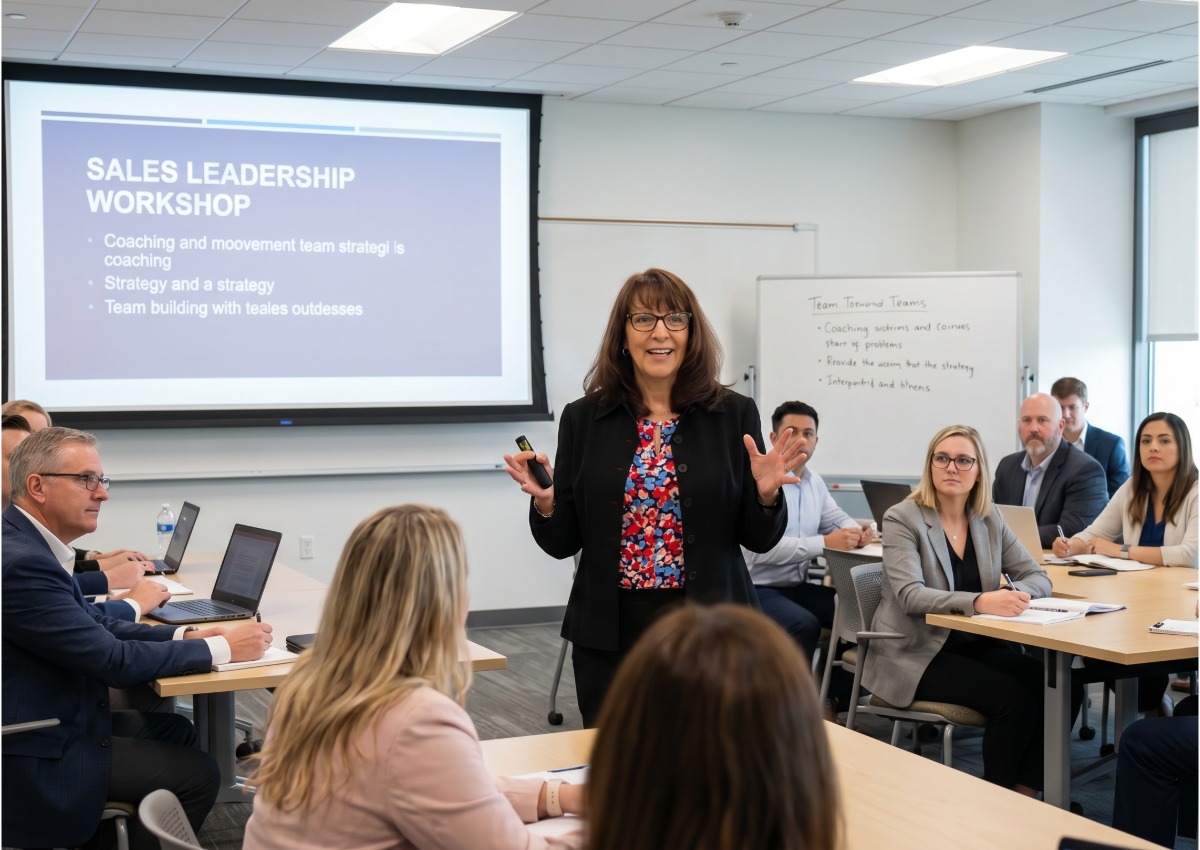 Sales leadership training session